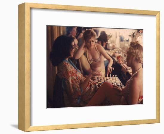 Showgirls Playing Chess Between Shows at Latin Quarter Nightclub-Gordon Parks-Framed Photographic Print