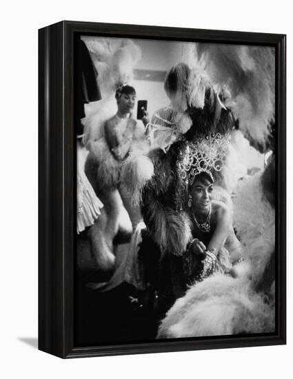 Showgirls Sitting in the Dressing Room of the Stardust Hotel-Ralph Crane-Framed Premier Image Canvas