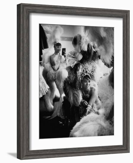 Showgirls Sitting in the Dressing Room of the Stardust Hotel-Ralph Crane-Framed Photographic Print