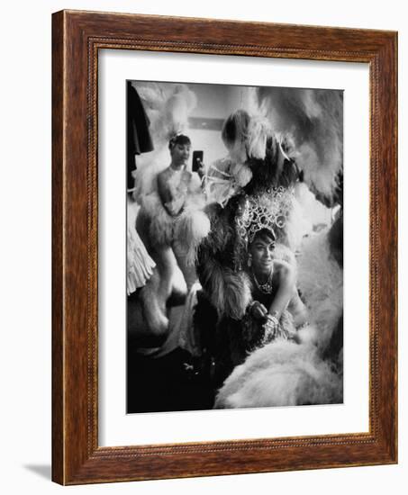 Showgirls Sitting in the Dressing Room of the Stardust Hotel-Ralph Crane-Framed Photographic Print