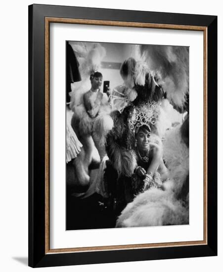 Showgirls Sitting in the Dressing Room of the Stardust Hotel-Ralph Crane-Framed Photographic Print