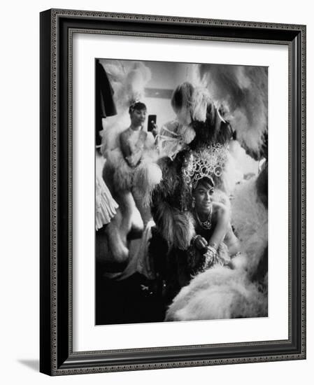 Showgirls Sitting in the Dressing Room of the Stardust Hotel-Ralph Crane-Framed Photographic Print