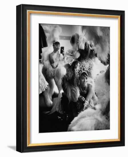 Showgirls Sitting in the Dressing Room of the Stardust Hotel-Ralph Crane-Framed Photographic Print