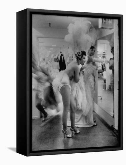 Showgirls Standing in the Dressing Room of the Stardust Hotel-Ralph Crane-Framed Premier Image Canvas