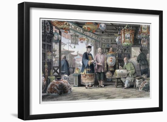 'Showroom of a Lantern Merchant in Peking', China, 1843-Thomas Allom-Framed Giclee Print