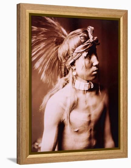 Shows As He Goes-Edward S^ Curtis-Framed Stretched Canvas
