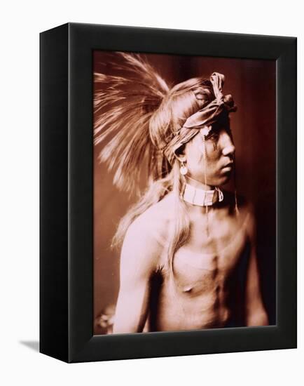 Shows As He Goes-Edward S^ Curtis-Framed Stretched Canvas