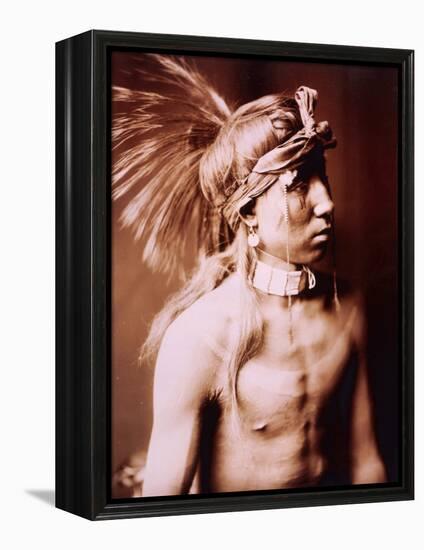 Shows As He Goes-Edward S^ Curtis-Framed Stretched Canvas