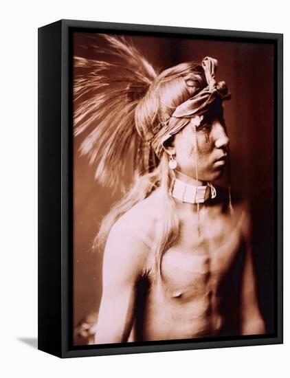 Shows As He Goes-Edward S^ Curtis-Framed Stretched Canvas