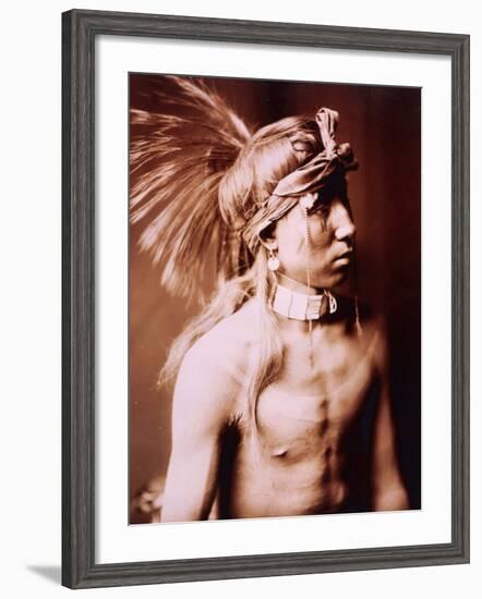 Shows As He Goes-Edward S^ Curtis-Framed Photo