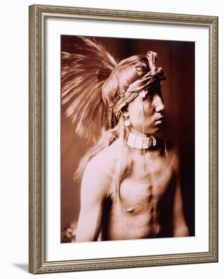 Shows As He Goes-Edward S^ Curtis-Framed Photo