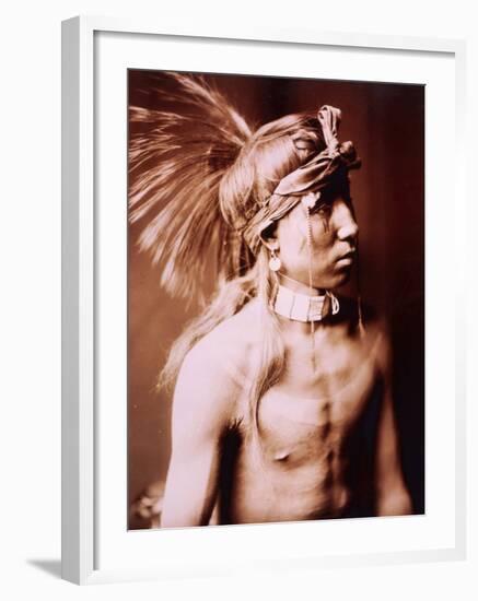 Shows As He Goes-Edward S^ Curtis-Framed Photo