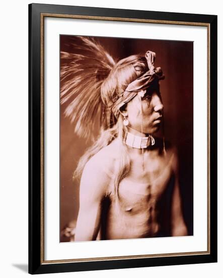 Shows As He Goes-Edward S^ Curtis-Framed Photo