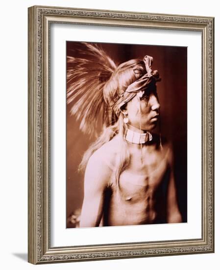 Shows As He Goes-Edward S^ Curtis-Framed Photo