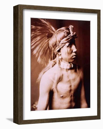 Shows As He Goes-Edward S^ Curtis-Framed Photo