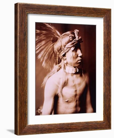 Shows As He Goes-Edward S^ Curtis-Framed Photo