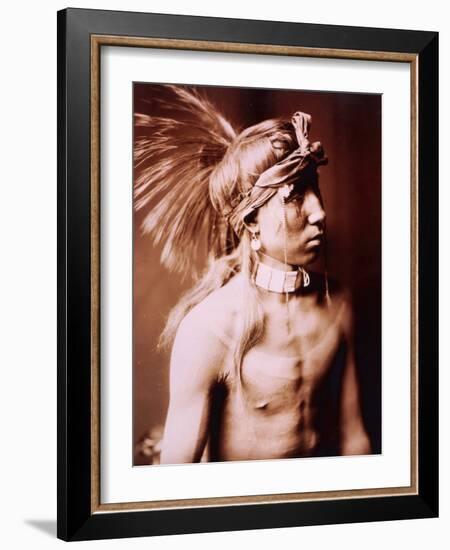 Shows As He Goes-Edward S^ Curtis-Framed Photo