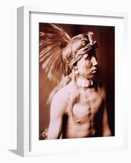 Shows As He Goes-Edward S^ Curtis-Framed Photo