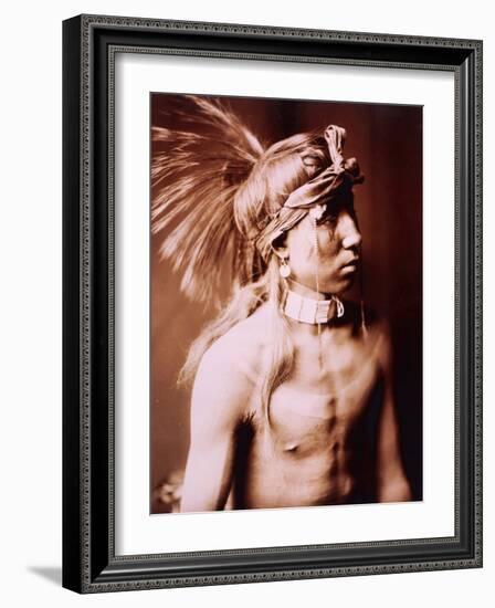 Shows As He Goes-Edward S^ Curtis-Framed Photo