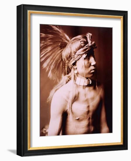 Shows As He Goes-Edward S^ Curtis-Framed Photo