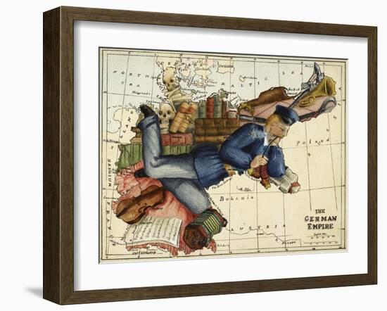 Shows the German Empire As a Young Man Lounging Across Europe.-Lilian Lancaster-Framed Giclee Print