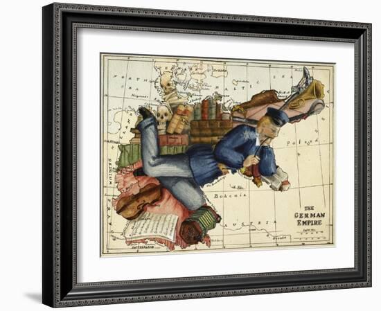 Shows the German Empire As a Young Man Lounging Across Europe.-Lilian Lancaster-Framed Giclee Print