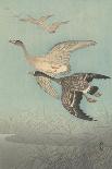 White-Fronted Geese in Flight, 1925-36-Shozaburo Watanabe-Mounted Art Print