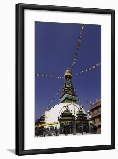 Shree Gha Buddhist Stupa, Thamel, Kathmandu, Nepal, Asia-John Woodworth-Framed Photographic Print