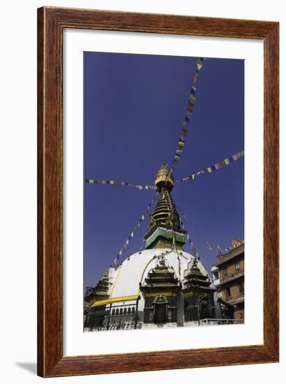 Shree Gha Buddhist Stupa, Thamel, Kathmandu, Nepal, Asia-John Woodworth-Framed Photographic Print