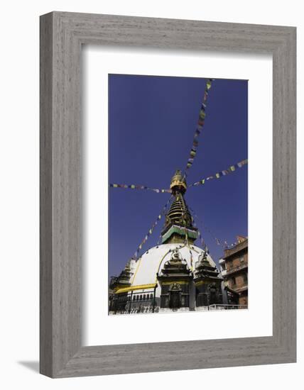 Shree Gha Buddhist Stupa, Thamel, Kathmandu, Nepal, Asia-John Woodworth-Framed Photographic Print