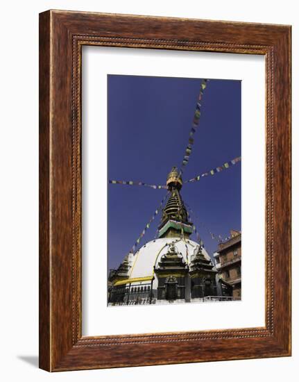 Shree Gha Buddhist Stupa, Thamel, Kathmandu, Nepal, Asia-John Woodworth-Framed Photographic Print