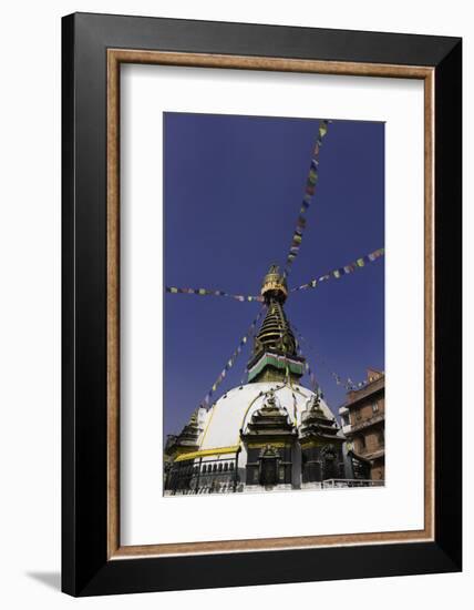 Shree Gha Buddhist Stupa, Thamel, Kathmandu, Nepal, Asia-John Woodworth-Framed Photographic Print