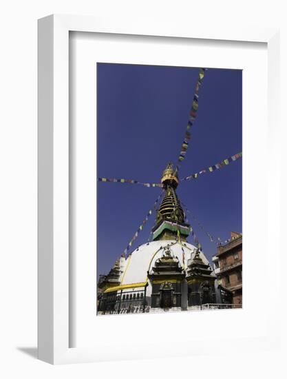 Shree Gha Buddhist Stupa, Thamel, Kathmandu, Nepal, Asia-John Woodworth-Framed Photographic Print