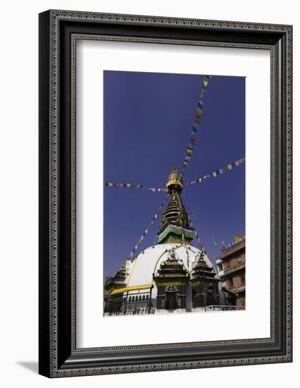 Shree Gha Buddhist Stupa, Thamel, Kathmandu, Nepal, Asia-John Woodworth-Framed Photographic Print