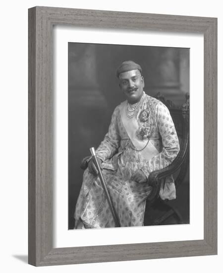 Shrimant Maharaja Sir Sayajirao III Gaekwad-James Lafayette-Framed Giclee Print