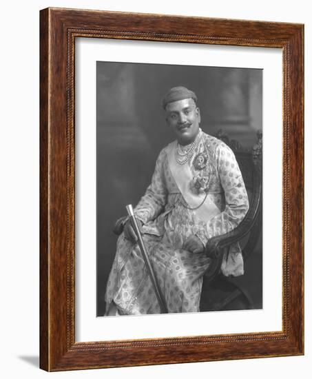 Shrimant Maharaja Sir Sayajirao III Gaekwad-James Lafayette-Framed Giclee Print