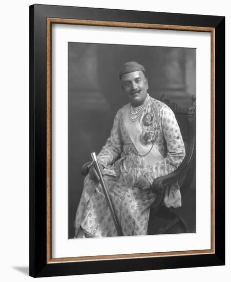 Shrimant Maharaja Sir Sayajirao III Gaekwad-James Lafayette-Framed Giclee Print