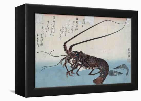 Shrimp and Lobster-Ando Hiroshige-Framed Premier Image Canvas