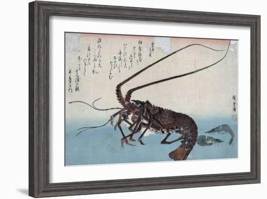 Shrimp and Lobster-Ando Hiroshige-Framed Giclee Print