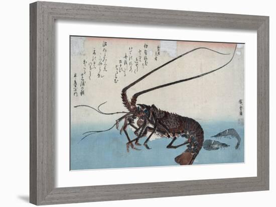 Shrimp and Lobster-Ando Hiroshige-Framed Giclee Print