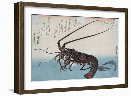 Shrimp and Lobster-Ando Hiroshige-Framed Giclee Print