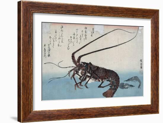 Shrimp and Lobster-Ando Hiroshige-Framed Giclee Print