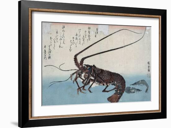 Shrimp and Lobster-Ando Hiroshige-Framed Giclee Print