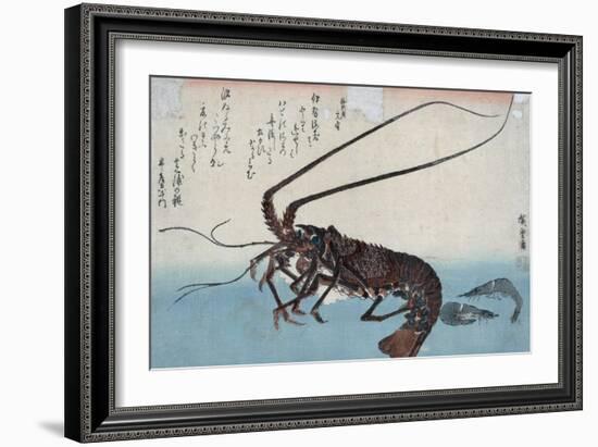 Shrimp and Lobster-Ando Hiroshige-Framed Giclee Print