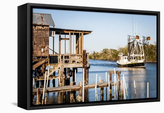 Shrimp Boat, Cocodrie, Terrebonne Parish, Louisiana, USA-Alison Jones-Framed Premier Image Canvas