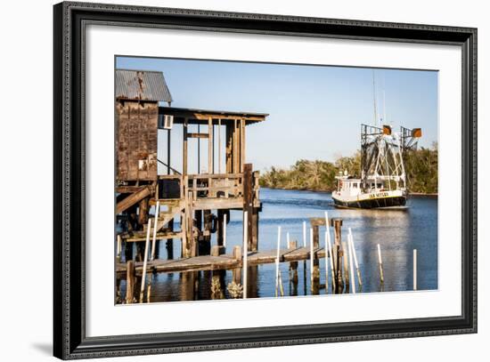 Shrimp Boat, Cocodrie, Terrebonne Parish, Louisiana, USA-Alison Jones-Framed Photographic Print