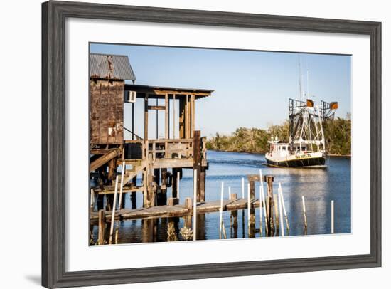 Shrimp Boat, Cocodrie, Terrebonne Parish, Louisiana, USA-Alison Jones-Framed Photographic Print