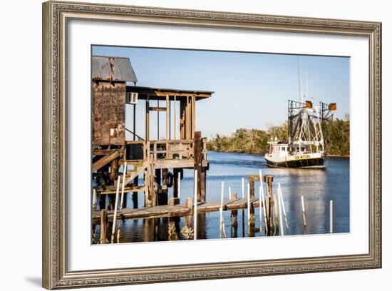 Shrimp Boat, Cocodrie, Terrebonne Parish, Louisiana, USA-Alison Jones-Framed Photographic Print