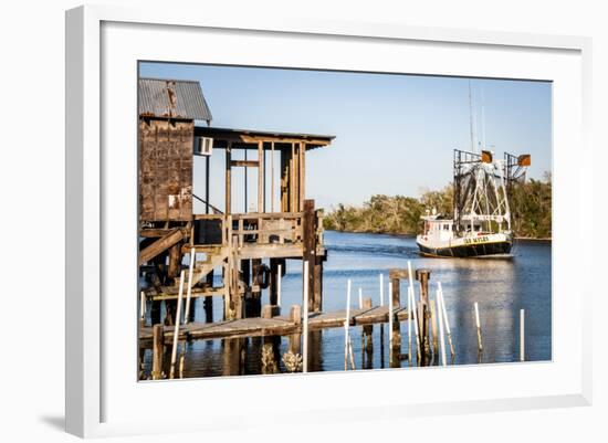 Shrimp Boat, Cocodrie, Terrebonne Parish, Louisiana, USA-Alison Jones-Framed Photographic Print