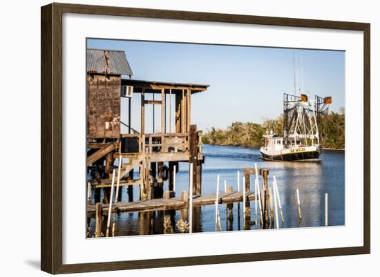 Shrimp Boat, Cocodrie, Terrebonne Parish, Louisiana, USA-Alison Jones-Framed Photographic Print